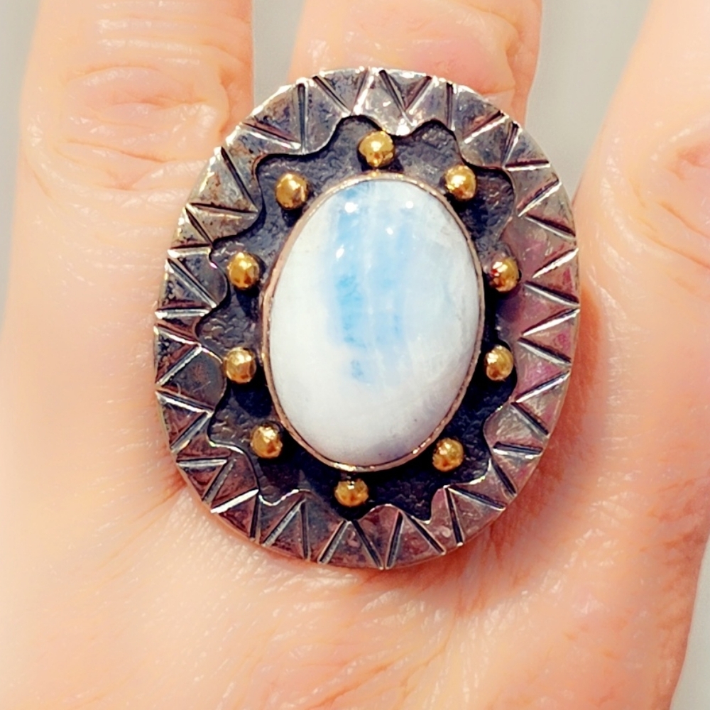 Larimar Sterling Gemstone Ring